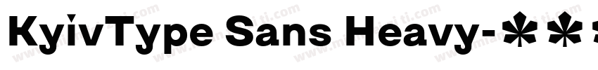 KyivType Sans Heavy字体转换